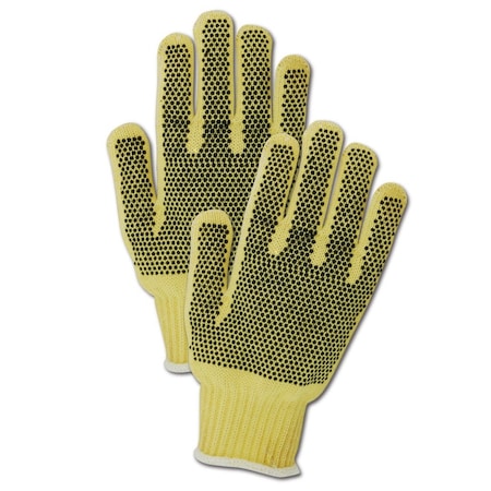 Magid CutMaster Machine Knit Gloves w Nitrile Dots, Made with Dupont Kevlar 500, 12PK N93BKV-PRRB